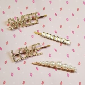 Sweet Love Bling clips set of 4